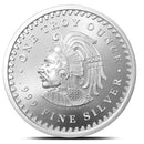 1 Oz .999 Aztec Calendar Stone, Eagle Warrior Emperor Of Tenochtitlan